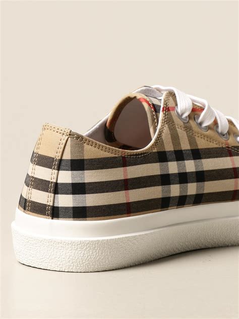 burberry jacket low sneaker|Burberry check canvas sneakers.